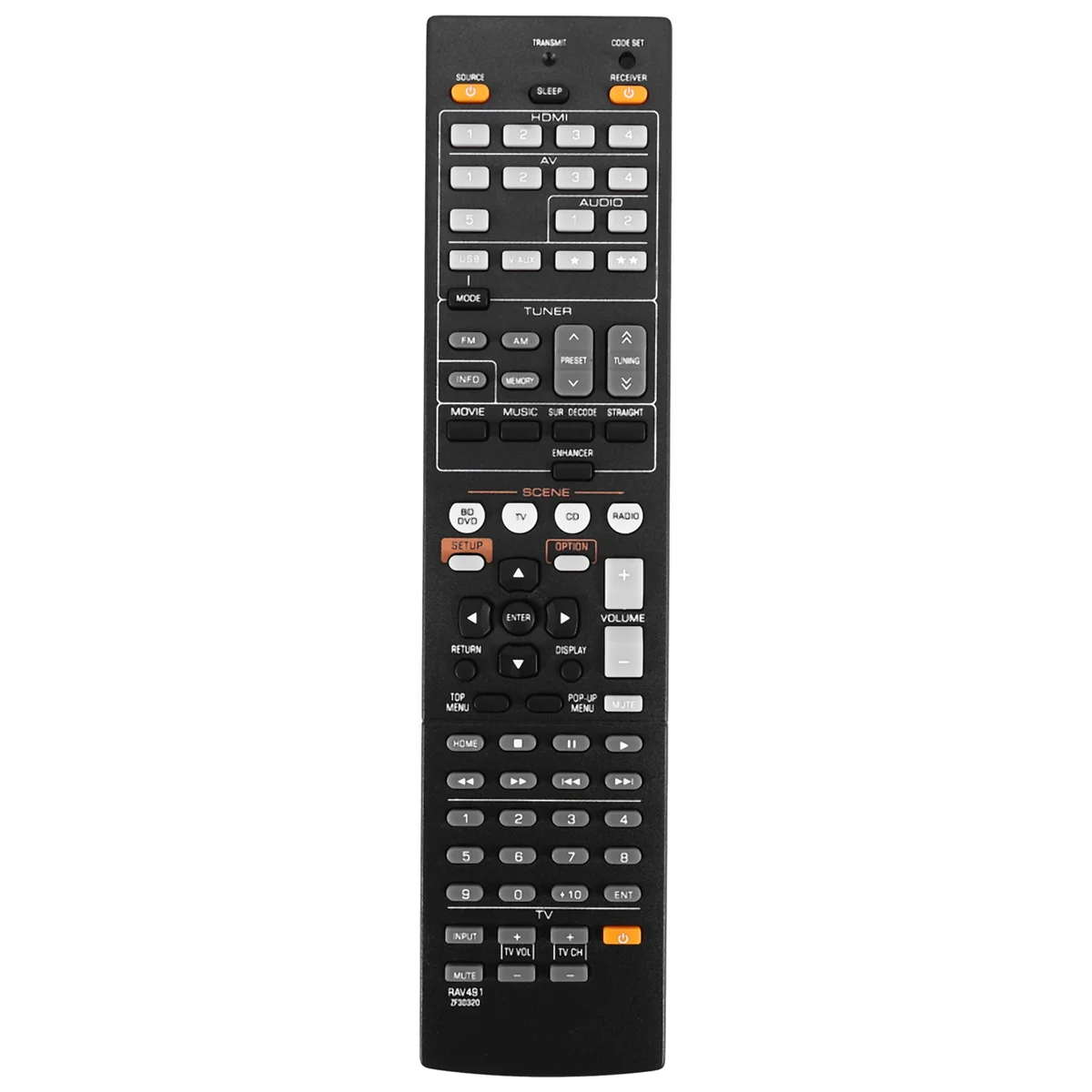 POSV-Remote Control for YAMAHA RX-V375 RX-V467 RX-V565 RX-V567 RX-V571 RX-V665 RX-V765 HTR-3066 HTR-4065 HTR-3066BL RX-V373BL