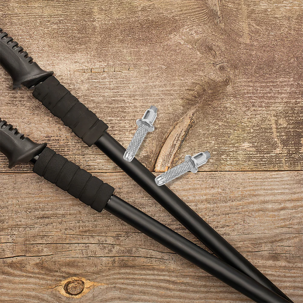 

10Pcs Metal Trekking Pole Tips Tungsten Steel Replaceable for Hiking Sticks Enhanced Stability on Rough Terrain