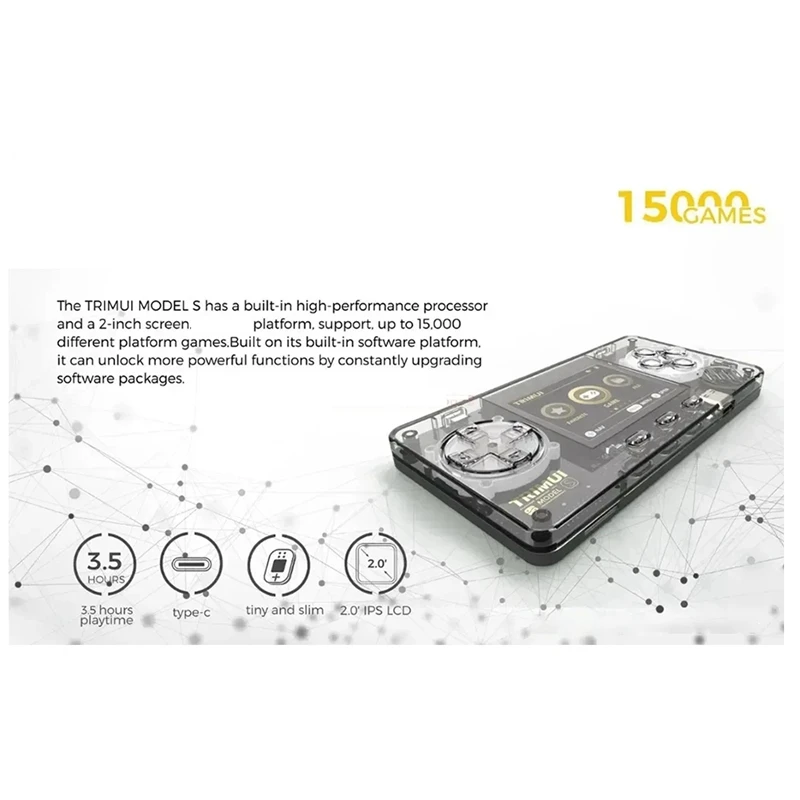 Trimui Model S Handheld Game Machine 2 Inch Ips Screen Mini Extremely Compact Nostalgic Handheld Card Machine