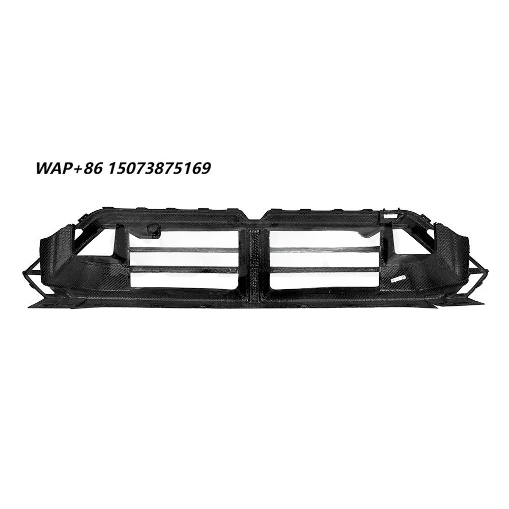 LHD Autoclave Prepreg Carbon Fiber SQ Style Fits for M5 G90 G99 2025 2026 Replacement Parts Front Bumper Center Grille Trim