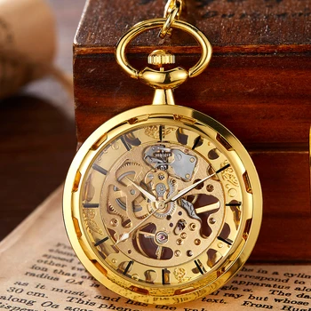 男性と女性のためのヴィンテージの銅製ペンダント時計,穴のあるジュエリー