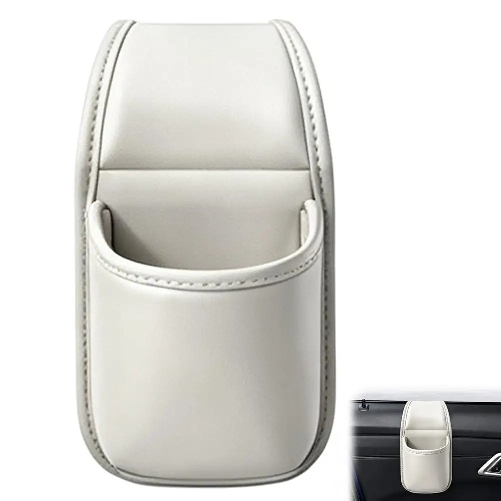 2026 Premium Leder Auto-Türhängetasche mit Getränkehalter und Seitenaufbewahrung für Flaschen, Telefon und Multifunktionales Zubehör – Detail 4