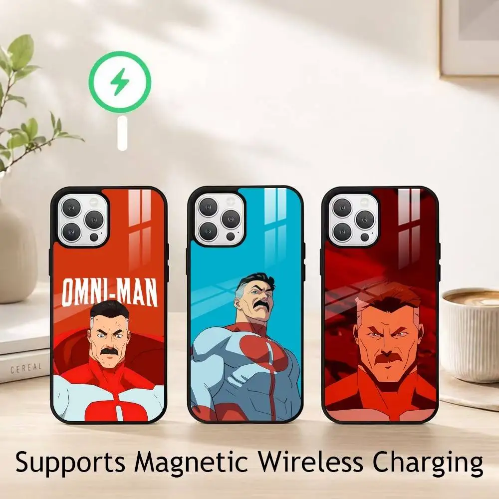 

I-Invincible O-Omni-Man Phone Case For iPhone17,16,15,14,13,12,11 Plus,Pro Supports Magnetic Wireless Charging