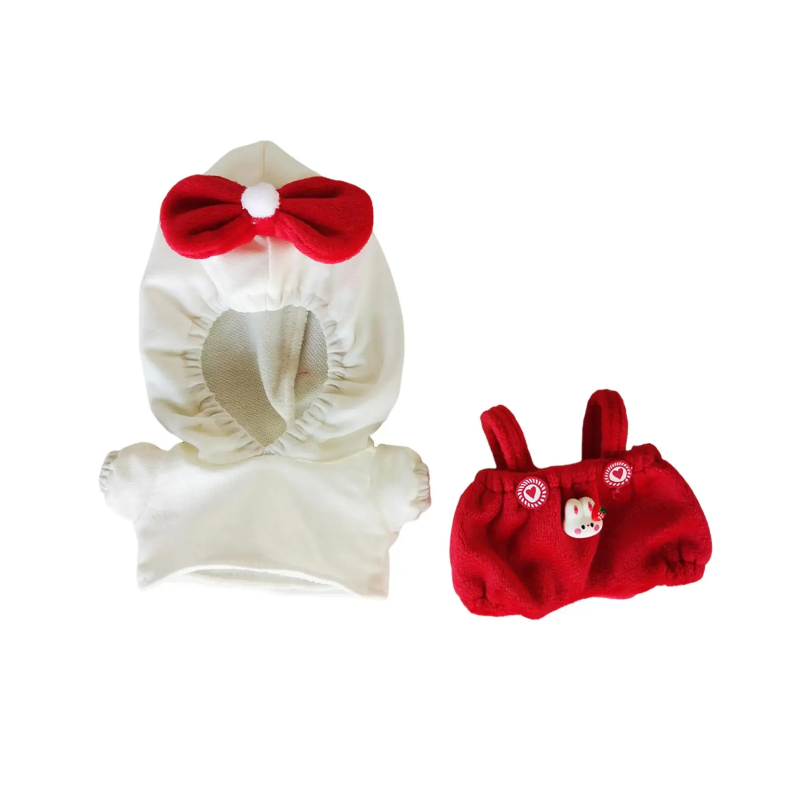 Plush Doll Hoodie Pants Pendant Doll Outfits for Little Cute Detachable Dress up Doll Clothes for 6.69inch Doll