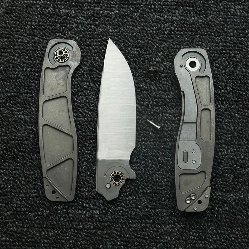 LEMIFSHE Mini FSD Real M390 شفرة مقبض تيتانيوم محامل السيراميك جيب EDC أداة التخييم المطبخ سكين للفرد في الهواء الطلق