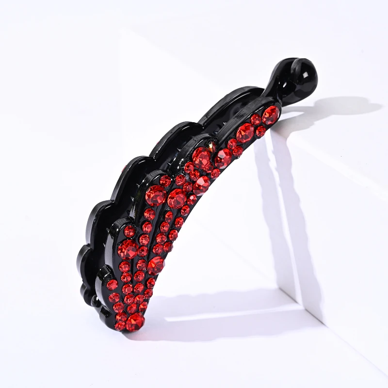 Pince à Cheveux en Gel Strass, Accessoires Capillaires, Queue de Cheval, Version Coréenne, Simple, Nouvelle Collection