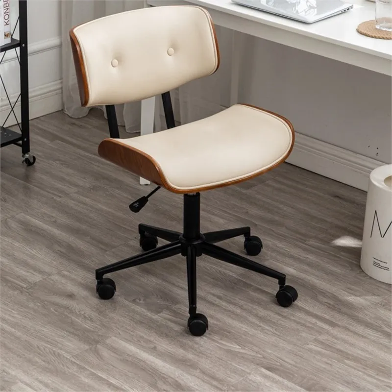 Silla de ordenador para el hogar, silla de estudio escolar de madera maciza, cómoda silla de oficina giratoria ajustable, silla para sala de estar