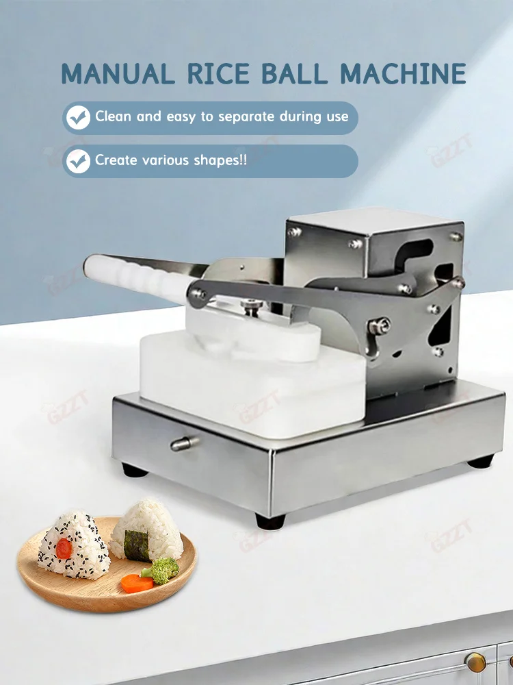 GZZT FT-60 Manual Rice Ball Forming Machine Triangle Sushi Making Maker Rice Ball Pressing Machine Food Processor