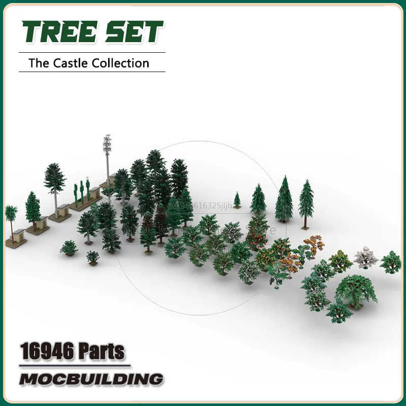 

UCS Full Tree Set MOC Building Blocks Castle Display Model City Trees DIY Assembly Technology Bricks Collection Toy Xmas Gifts