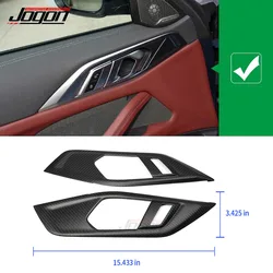 For BMW 4 Series G23 G26 M440i 425i 430i 2020+ Matte & Glossy Real Carbon Fiber Window Door Cover Trim Interior Accessories