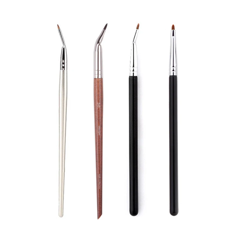 1 Stuks Gebogen Voering Make-Up Borstels Hoekige Eyeliner Borstel Wenkbrauw Gereedschap Detail Eyeliner Precisie Cosmetische Gereedschappen