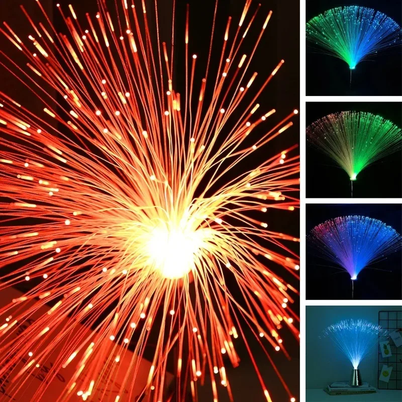Fiber Optic Star Lamp LED Night Light Multi Color Changing Desktop Light Creative Atmosphere Lamp for Home Camping Decor