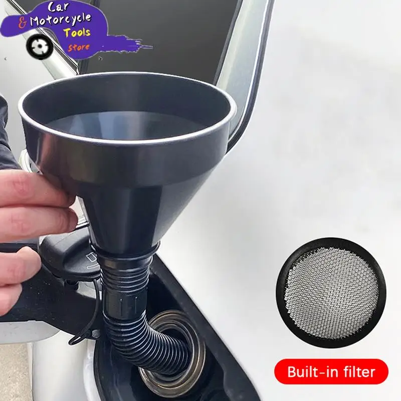 

Заправочная Воронка 2-в-1 с сетчатым фильтром, горлышко для масла, воды, топлива, бензина, дизельного топлива, для автомобиля, мотоцикла, грузовика, вездехода