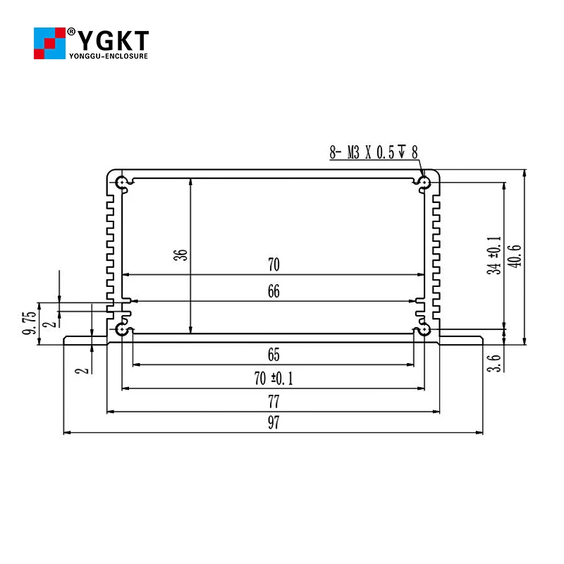 Metal safe project box circuit board rail transit Tester Instrument housing PCB enclosure custom service supply J26 97*40.5mm