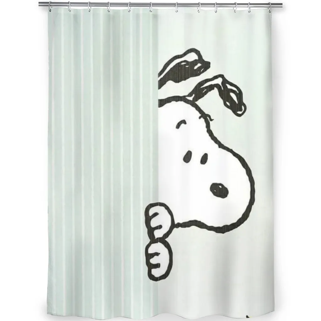 Snoopy Shower Curtain for Bathroom  Aesthetic Room Decoration