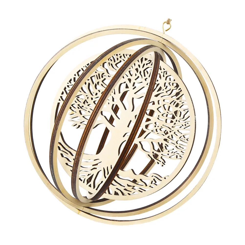 

1pc Life Tree Wooden Wall Art Pendant Ornament For Home Party Wedding Christmas Thanksgiving Decorative Geometric Wooden Chip