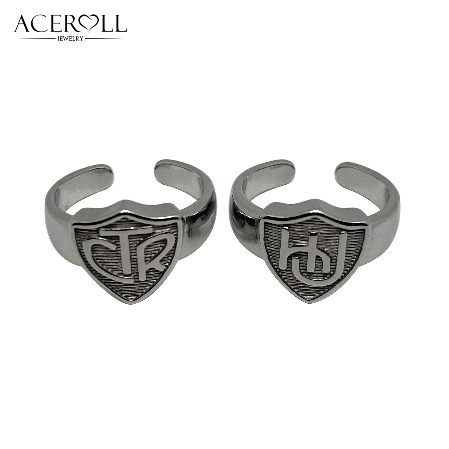 ACEROLL Stainless Steel LDS Ring of CTR, HIJ for Mormon