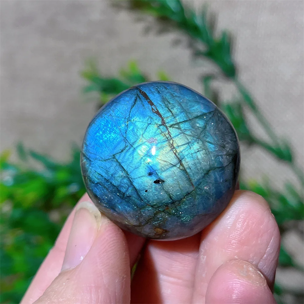 Crystal Flash Natural Blue Labradorite Palm Stone Gemstones Polished Stripe Reiki Minerals Healing Home Decoration Quartz