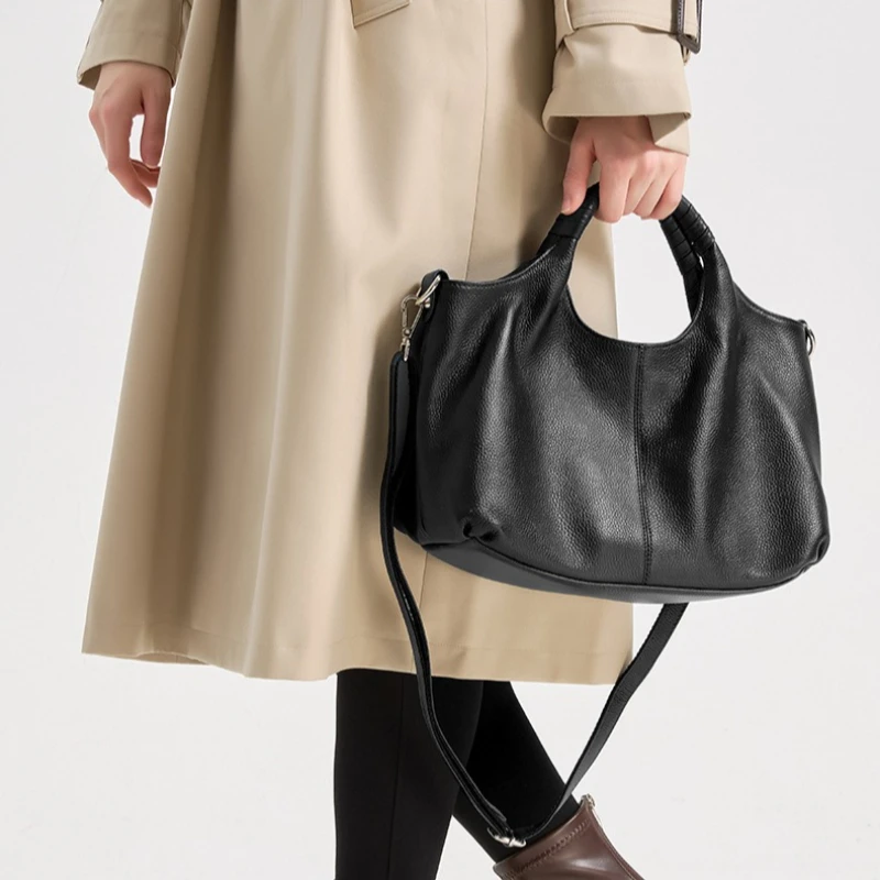 

2025 New Full Grain Leather Spacious Tote Bag for Sophisticated Women - Luxury-Infused Versatile Shoulder Bag, Handheld Purse