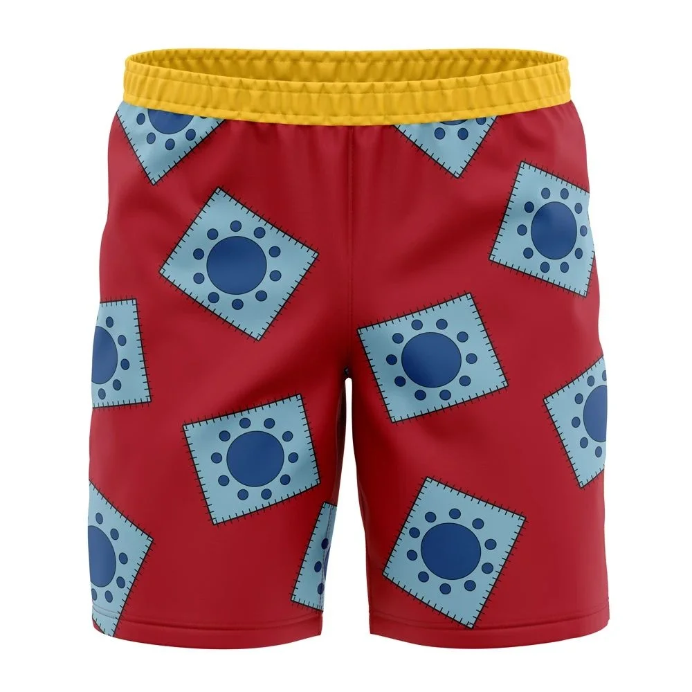 2026 New Bandai One Piece Basketball Shorts for Men - Luffy Straw Hat Jolly Roger Print Suitable for Daily and Training Wear Y2k view 2