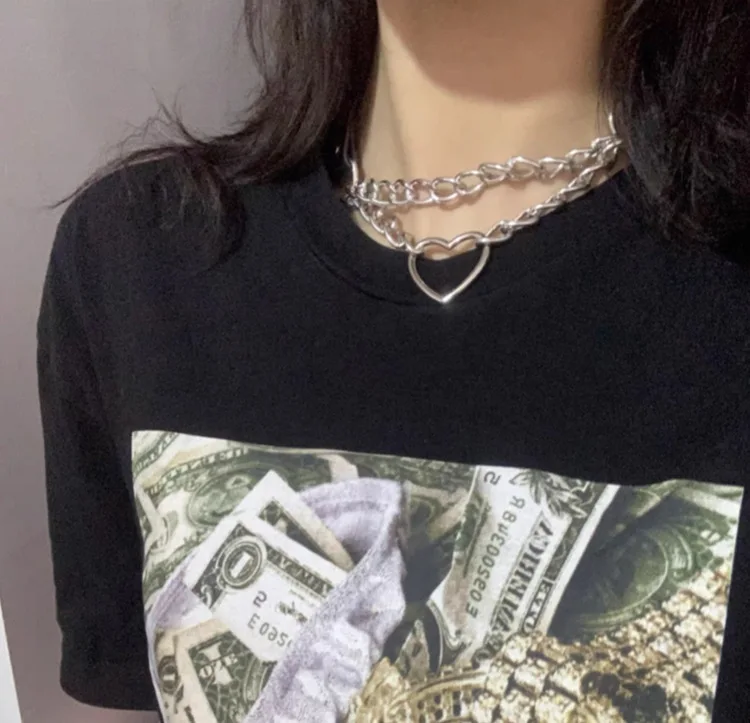 Ожерелье из искусственной кожи в стиле Харадзюку, украшение для воротника до ключиц в форме сердца персикового цвета, раб, БДСМ бондаж, аксе...