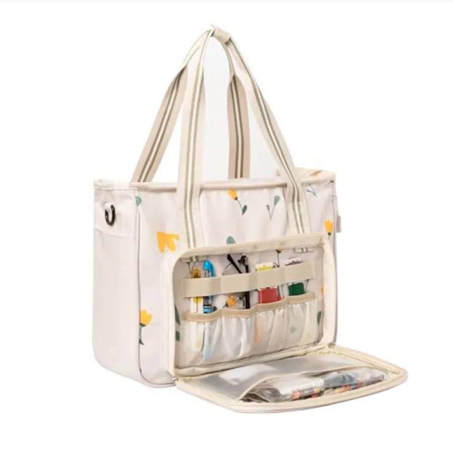 

Embroidery Kits Storage Bag Portable Craft Carry Case Sewing Kits Embroidery Supplies Storage Bag and Embroidery Project Carryi