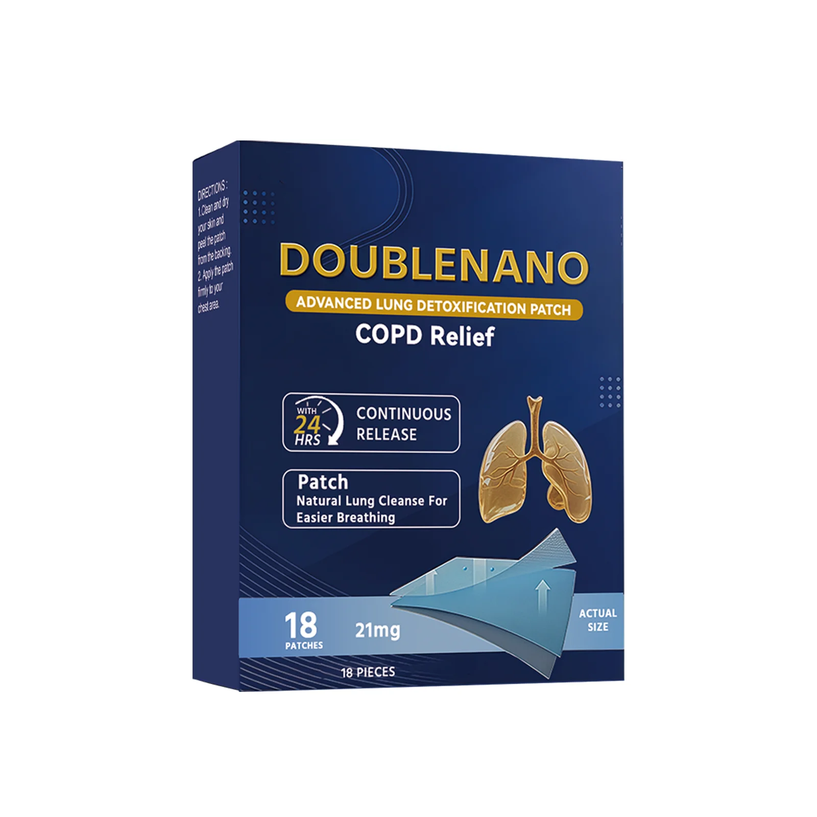 Lung Detox Cleanse Patches Supports Respiratory Promoting Lung Cleansing Asthma Relief Quit Smoking Aid Herbal Anti Cough Patch
