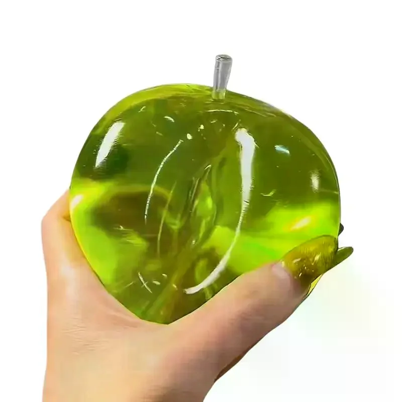 1 Piece Relieve Stress And Vent Anger  Toys Green Apple Plasticity Squeeze Toy To Relieve Stress For Friends