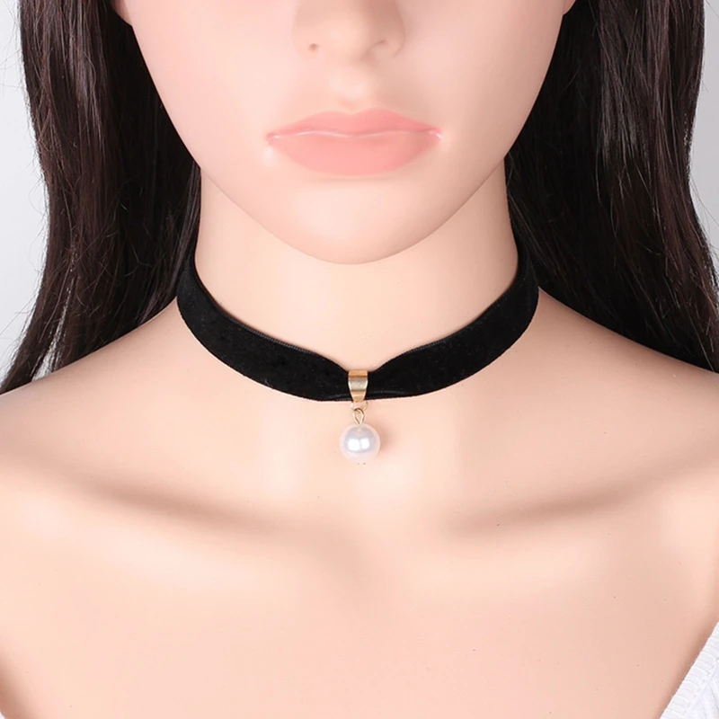 Fashion Black Punk Choker Collar Necklace Goth Choker Necklace Jewelry