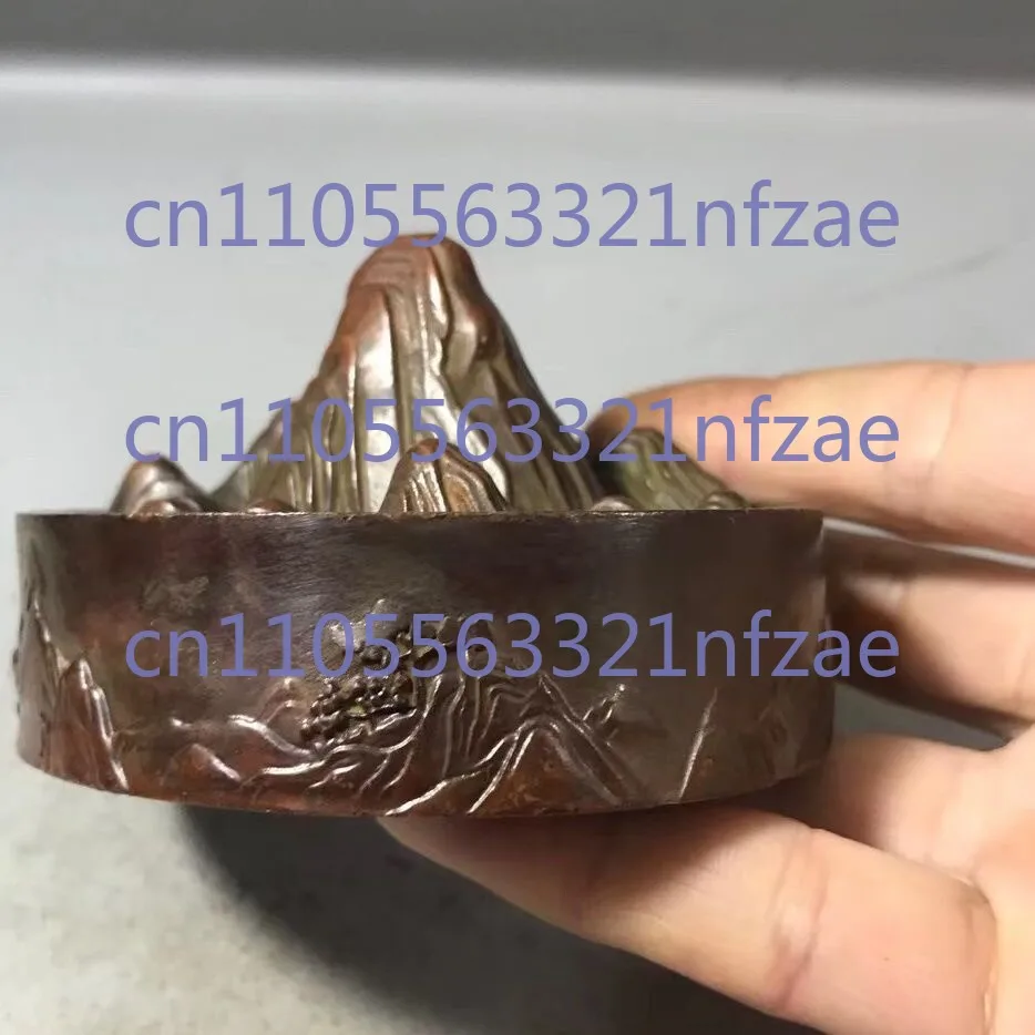 مبخرة بمناظر طبيعية نادرة عتيقة حامل شمعة برونزية/نحاسية بوذا