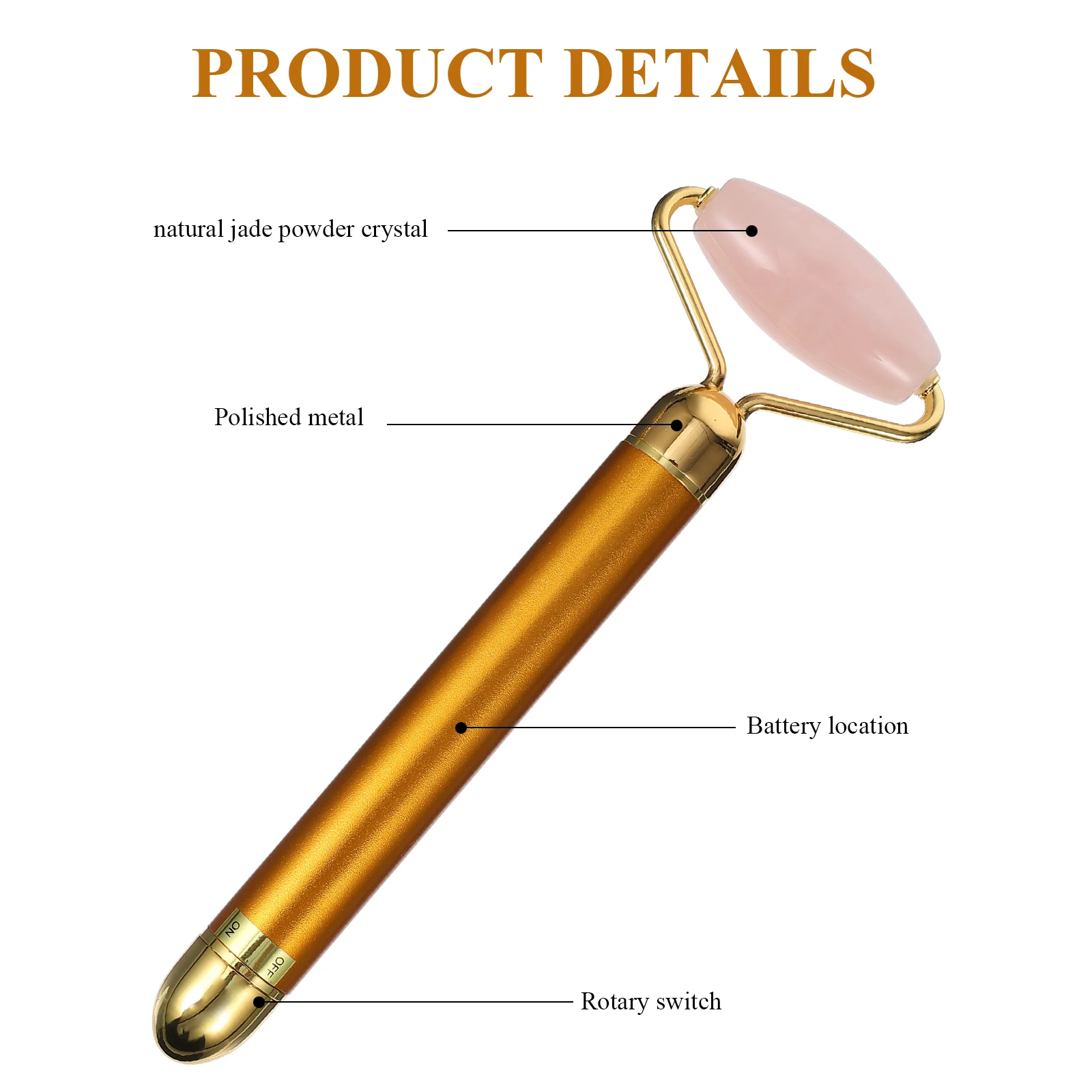 

1 Set 3-In-1 Jade Electric Facial Massager Skin Smoothing Anti-Aging Tool Reduces Fine Lines Wrinkles Face Roller Kit Facial