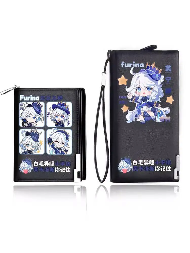 

Geshi Impact Merchadise Fuia Log Ladies Wallet Japaese Korea Versio Zipper Multi-Fuctioal Clutch Bag For Me Ad Anime