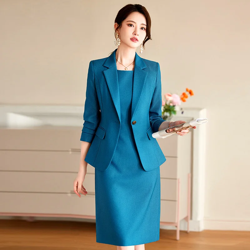 High Quality Fabric Formal Women Blazers Office Work Wear Dress Suits Elegant Styles Professional Business Career Outfits Set