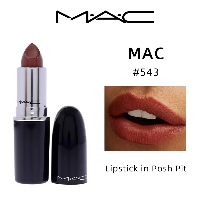 

MAC Lustreglass Lipstick #543 Posh Pit 3g, Original Mac Makeup Cosmetics for Women, Beauty Makeup Sephora Stuff