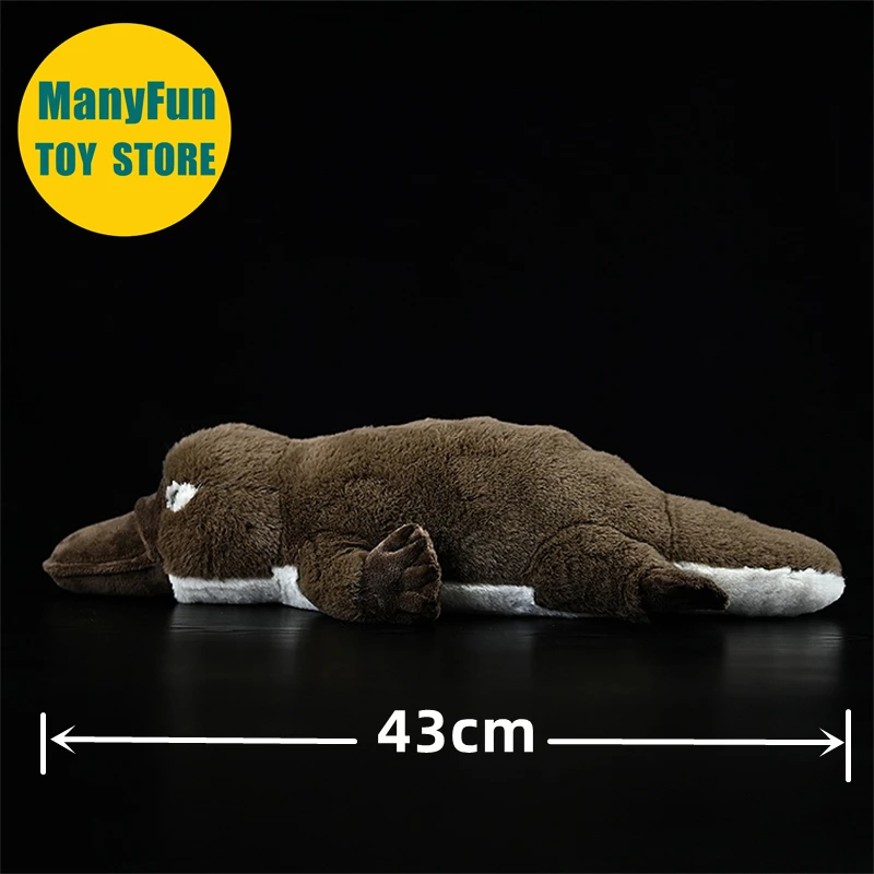 Platypus Plush Toy Realistic Duck-billed Platypus Plushie Lifelike Platypus Stuffed Animal Simulation Doll Toy Gift