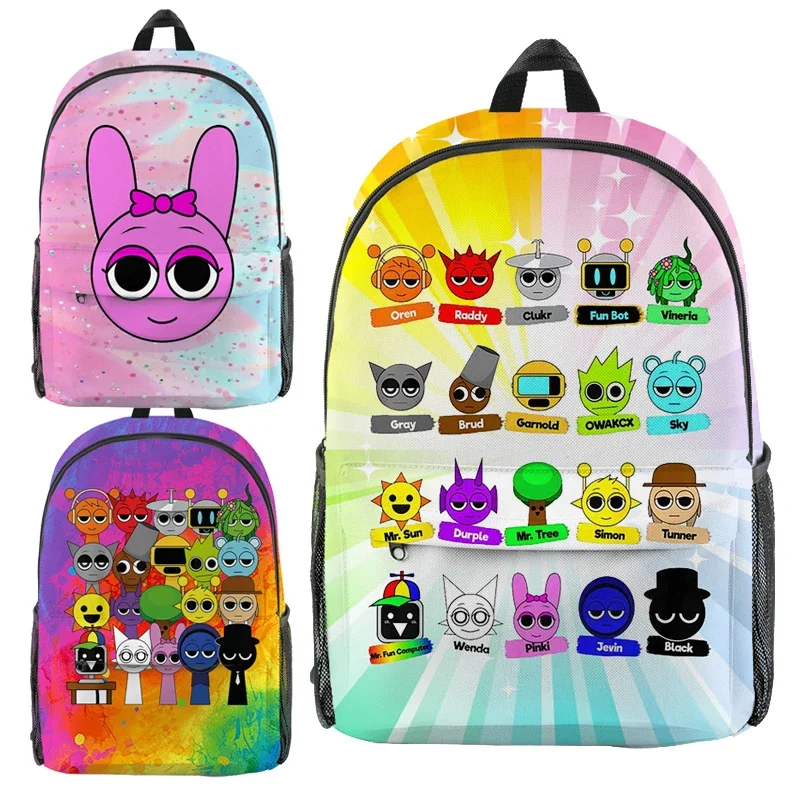 sprunki-コンピュータバックパック-incredibox-カレッジスクールカジュアルデイパックティーンバッグ大容量男の子女の子ストラップ通学