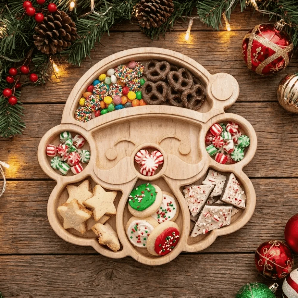 Houten Kerstboom Serveerschaal - Food Storage With Dividers recensie en prijs