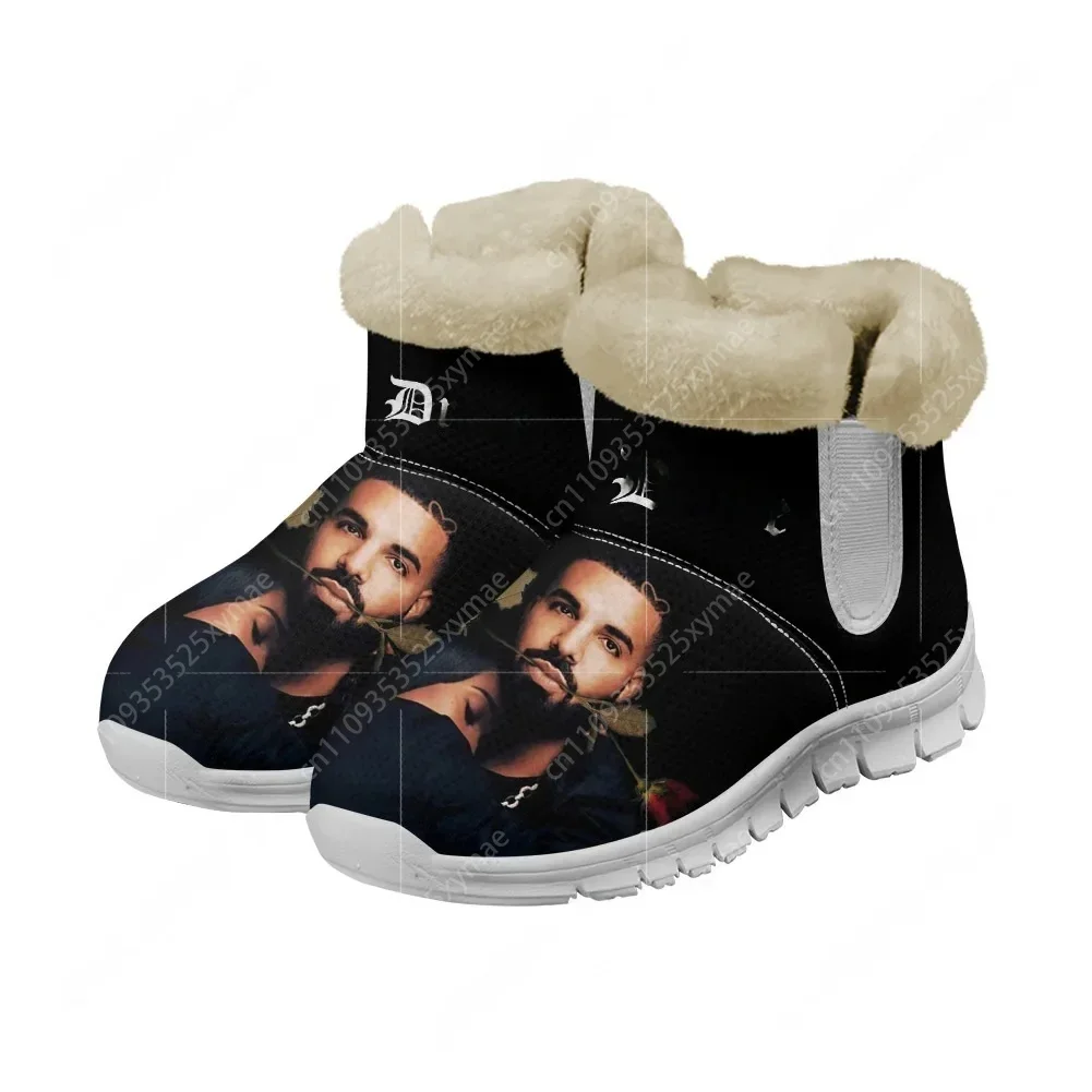 Drake Drizzy Rap Hip hop Music Singer Snow Boots Mens Womens Shoes Keep Warm Casual Lightweight Plush Thickened Sneakers