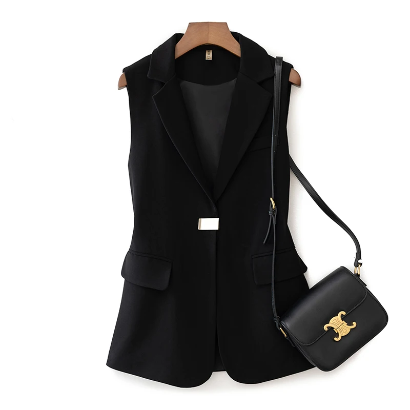 

Bla Suit Vest Women's Sle Jaet Vest 2025 Spring New Slim Fit Svel Outwear Ele Purchase