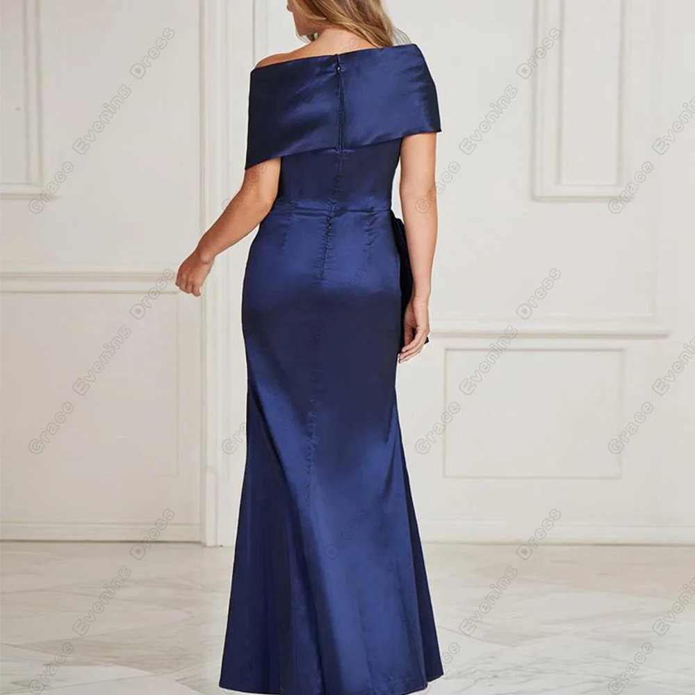 Strapless Mother of Bride Dresses for Women Off Shoulder Satin Mermaid Wedding Party Dresses 2024 Summer New Robe De Soirée