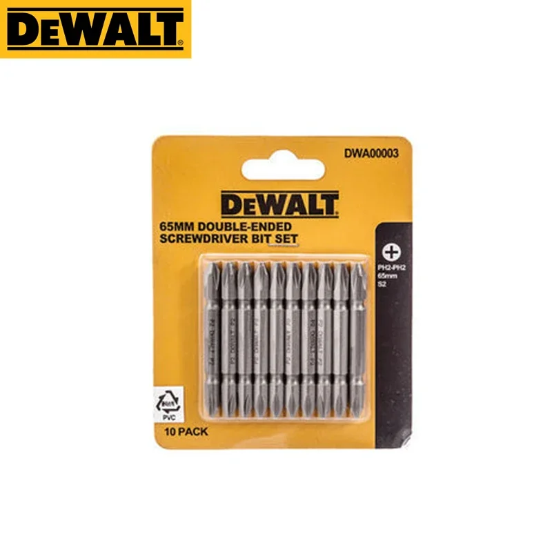 DEWALT DWA00003 Double Ended Screwdriver Bit Set 10 Pcs 65mm 110mm Power Tool Accessoriess DWA00002 Double Ended Bits