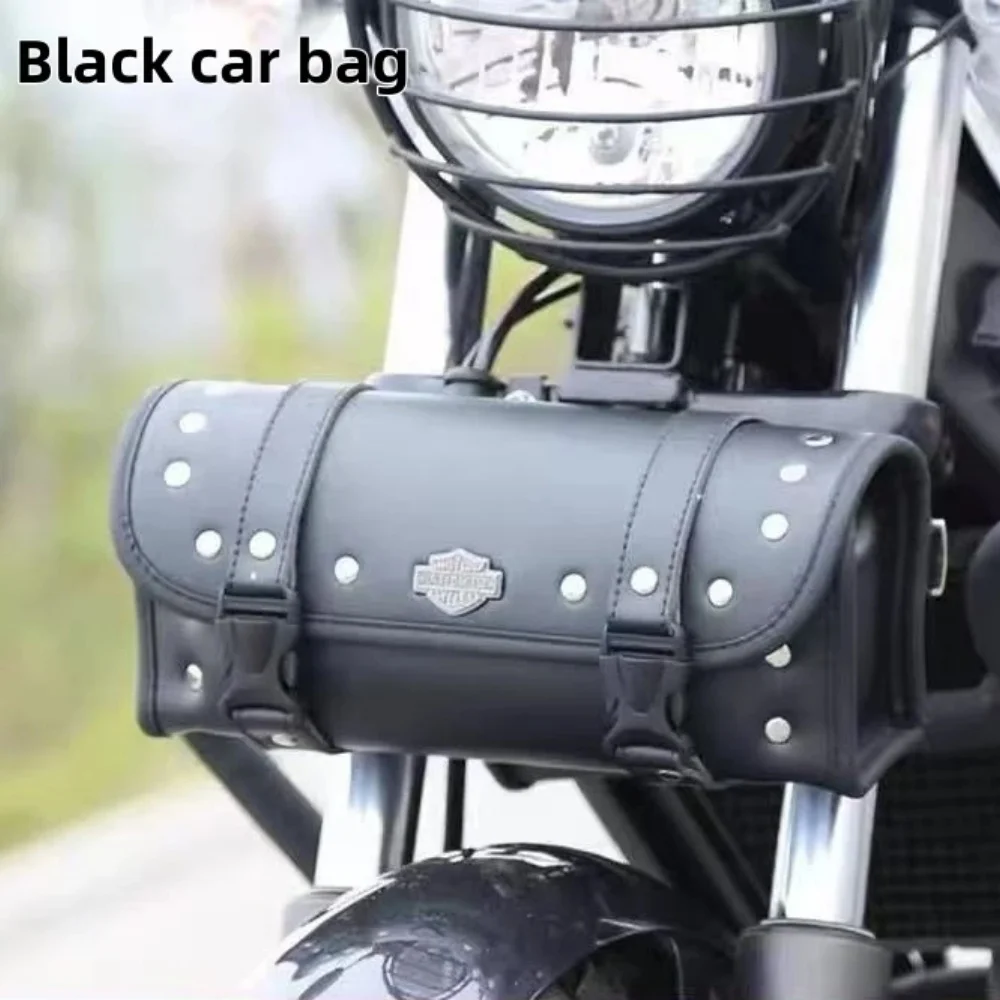 Motorcycle Modification Accessories for ZONTES 125C: Front Bag, Retro Tail Bag/Storage Bag, Cup Holder, and Phone Mount.