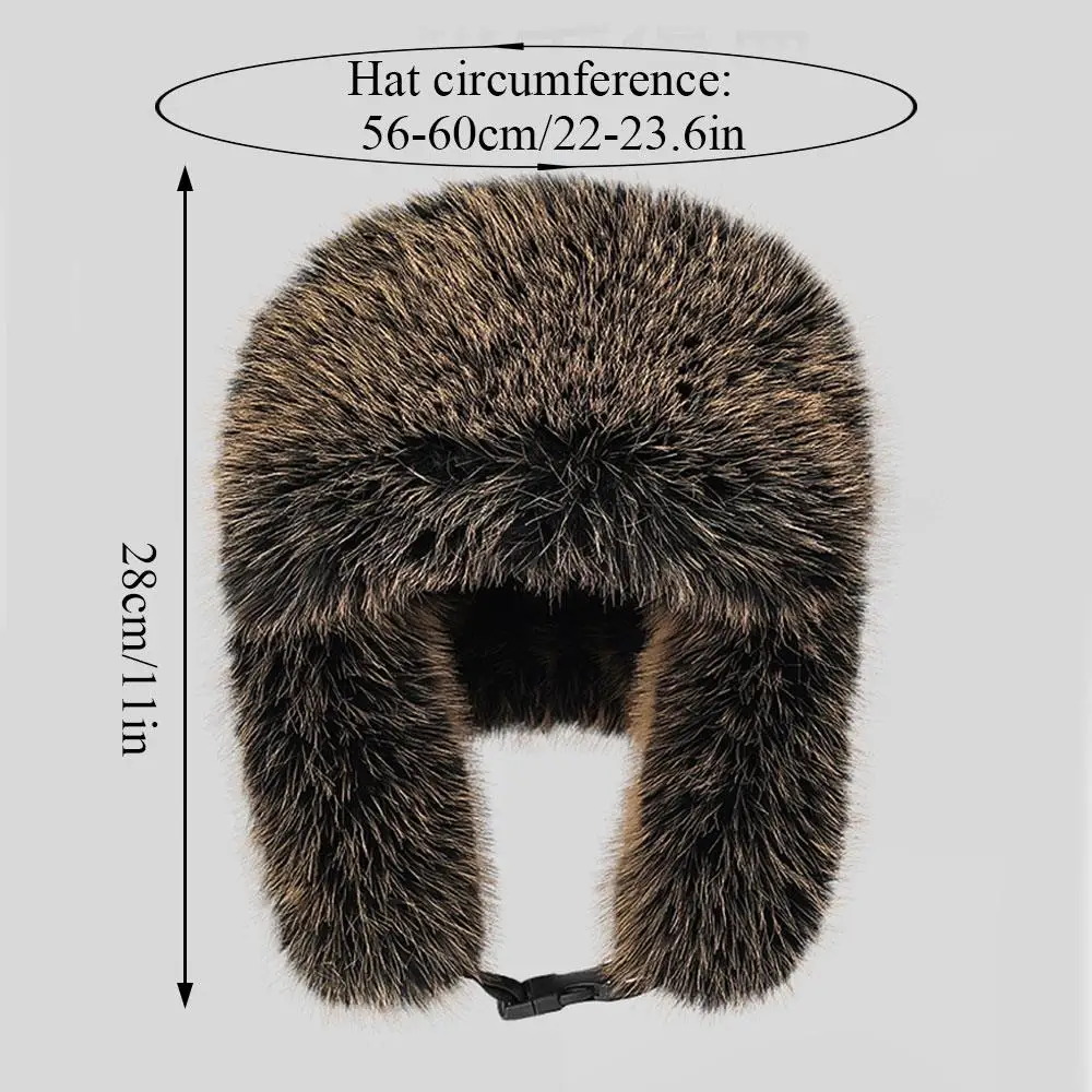 للجنسين فو الفراء قبعة الجلد المدبوغ ليو فنغ قبعة شتاء دافئ الروسية Ushanka طيار الصياد الثلوج التزلج قبعة قبعات إيرفلاب منفذها قبعة الساخن