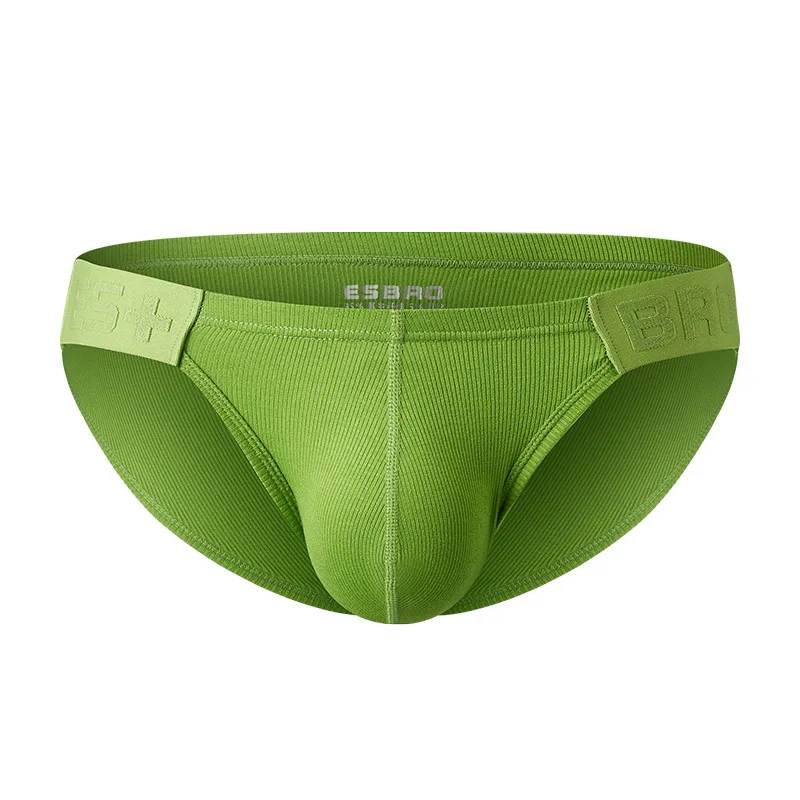 Fashion belt single-layer thin men's briefs U convex bag low-rise elastic sports underwear E03