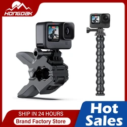 Gooseneck Jaws for GoPro Hero 12 11 10 9 8 SJCAM Insta360 Action Camera Support Flex Clamp Tripod Accessories