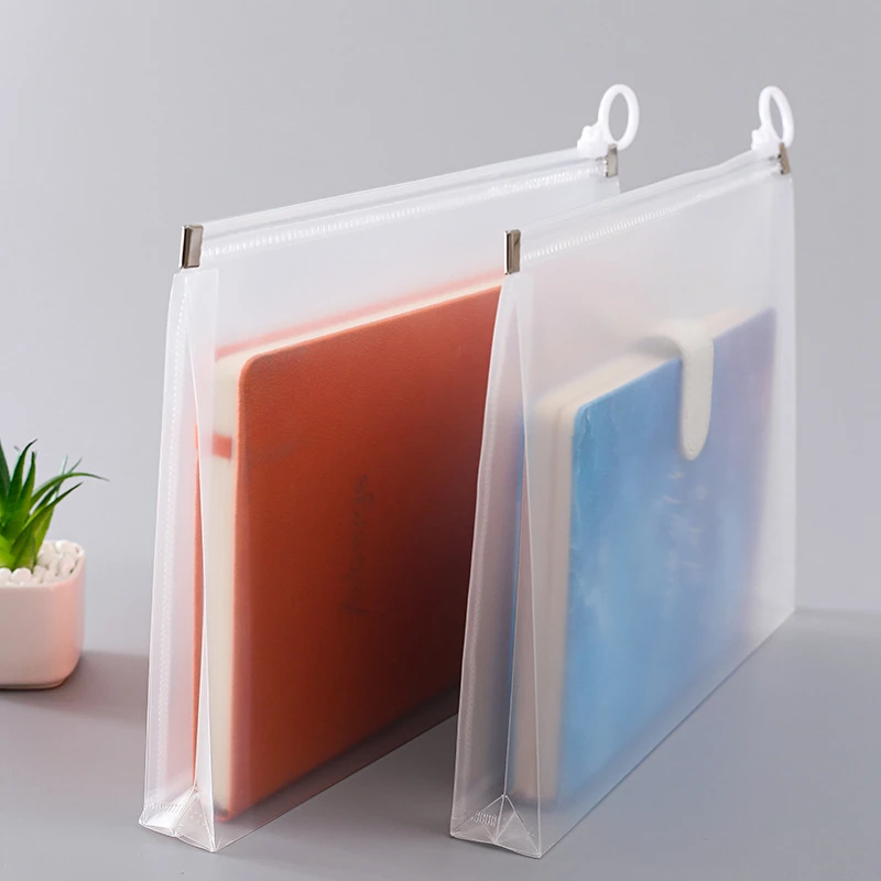 A4/A5/B6 Zipper Pouch Clear Document Bag Book File Folders Stationery Pencil Case Storage Bags Cosmetic Makeup Bags