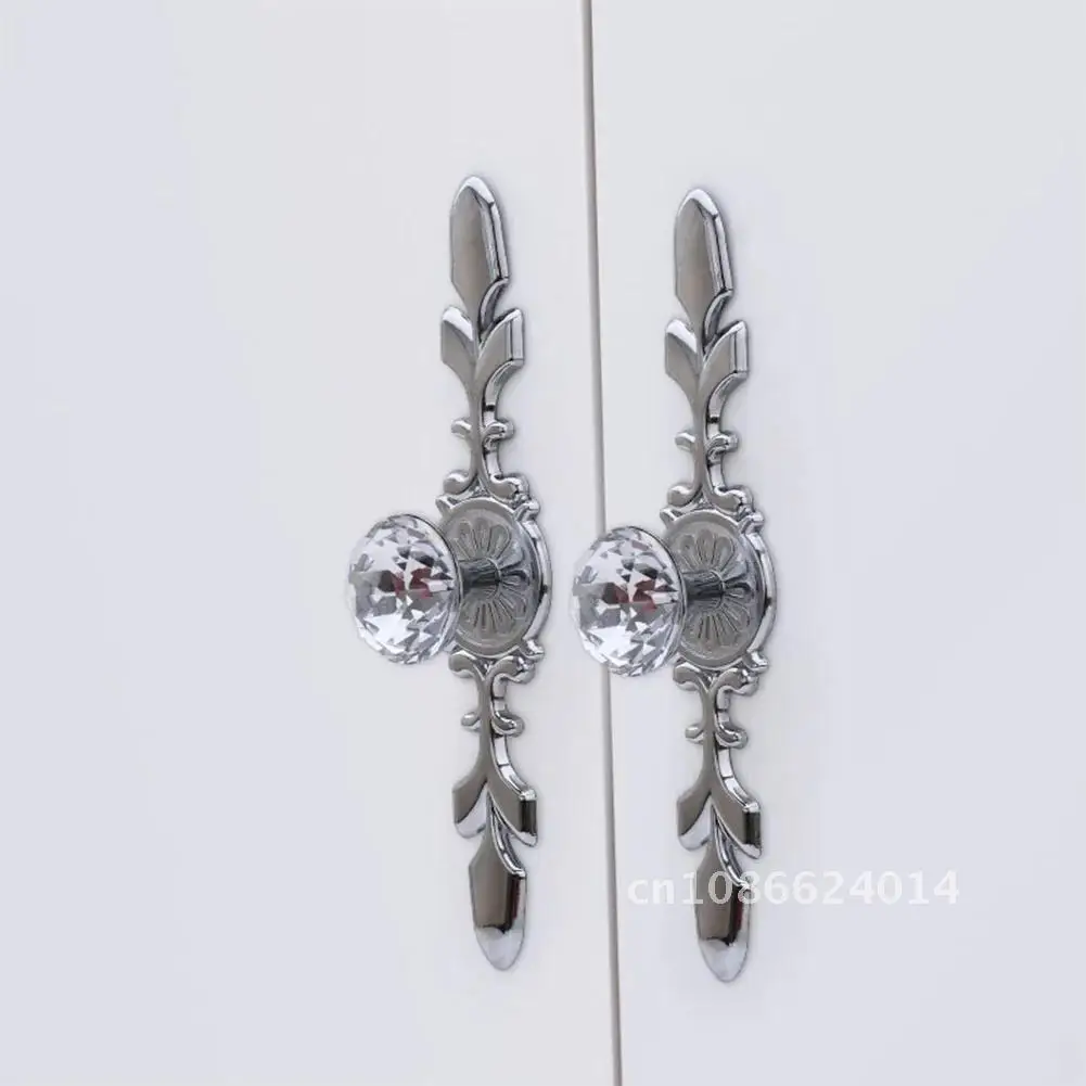 Luxurious New Crystal Diamond Cabinet Handles Wardrobe Shoebox Handles Closet Door Drawer Pulls Knobs Furniture Pullers