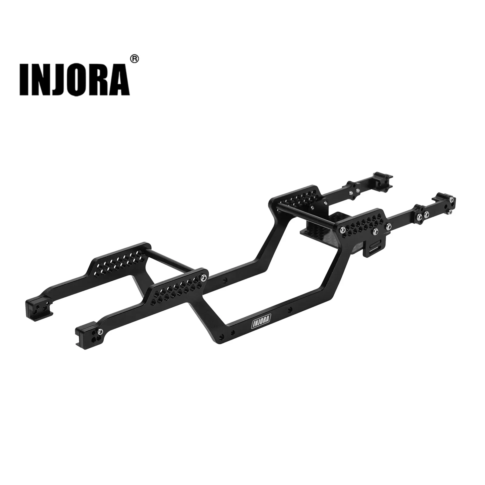 INJORA Uniwersalny zestaw ramy podwozia LCG do gąsienic 1/18 RC TRX4M (aluminium)