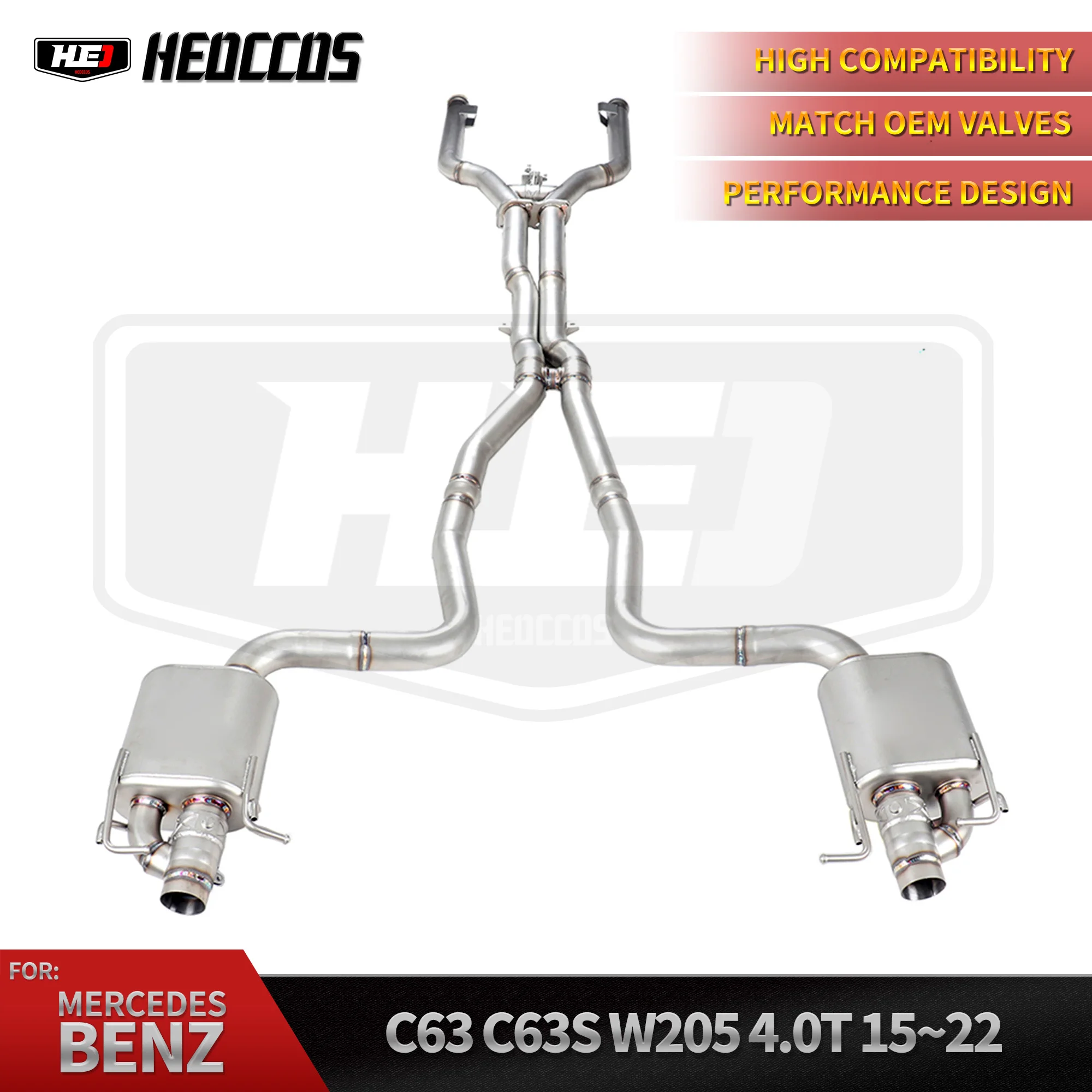 

HEO High Performance Stainless C63s Catback Electric Valves New for Mercedes Benz C63s W205 Exhaust 4.0T 2019+ Car Accessories