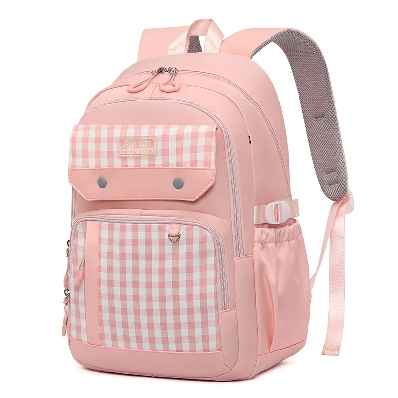 Sacs à dos d'école à carreaux pour adolescentes, cartables étanches de grande capacité, sacs de voyage mignons pour femmes, sacs à dos pour ordinateur portable, mode